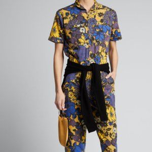 MOTHER Denim Zippy Ankle Jumpsuit Floral